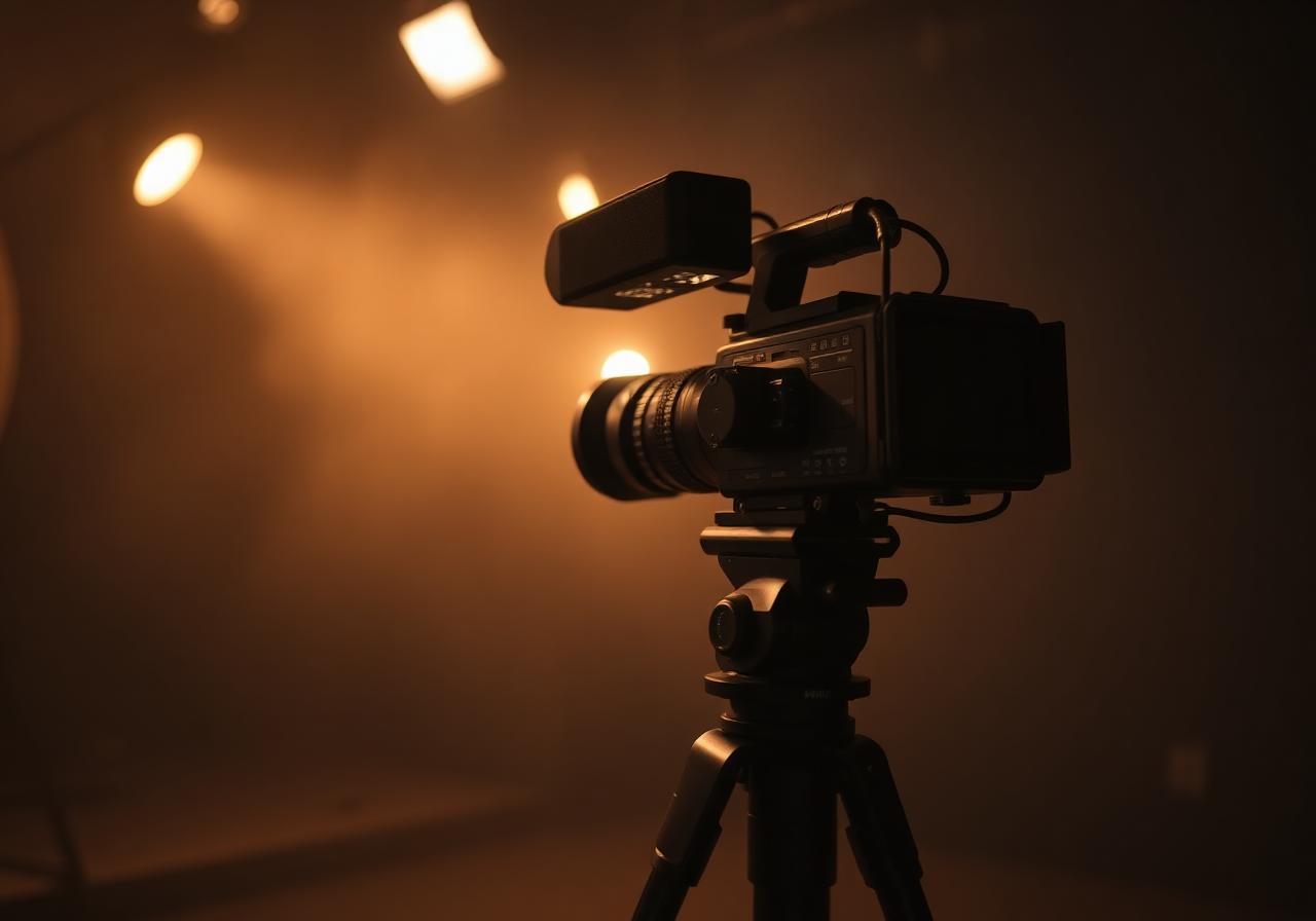 Caméra cinéma en studio de production